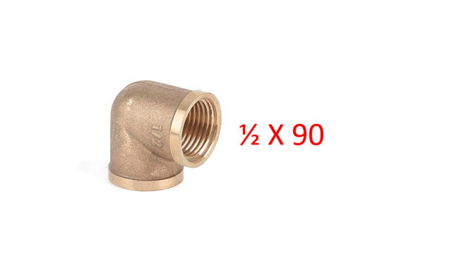 CODO 1/2"X90° BRONCE LIV.