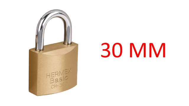 CANDADO 30 MM HIERRO HERMEX 23522