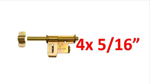 CERROJO 4"X5/16 SANSON DORADO