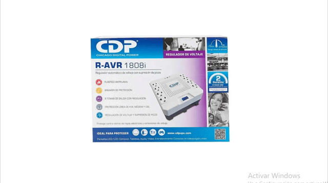 ESTABILIZADOR CDP R-AVR1808I 1800VA/1000W 8 TOMAS DE SALIDA