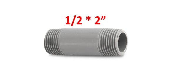 NIPLE 1/2X2" PVC GRIS
