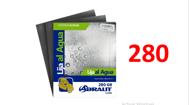 LIJA 280 AL AGUA BRALIT