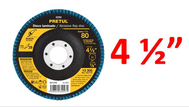 LIJA FLAP 4 1/2" GRANO 80 PRETUL 22352