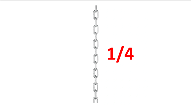 CADENA 1/4" GALVANIZADA X MT 103443 TRUPER