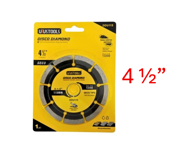 DISCO CONCRETO 4 1/2" DDU115 DENTADO UYUSTOOLS