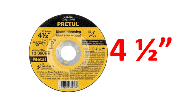 DISCO DESBASTE 4 1/2" PRETUL 29955