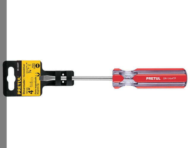 DESARMADOR PLANO  1/4X4"PRETUL 21459