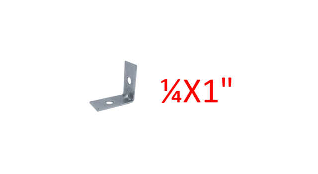 ANGULO CAJON 1"X1" 2 HUECOS RECT. PESADO