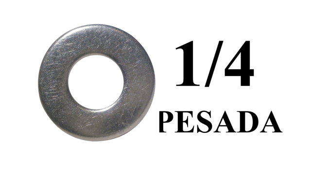 ARANDELA 1/4 PLANA PESADA ZINC.