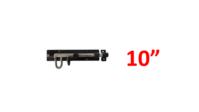 CERROJO 10" PORTON NEGRO