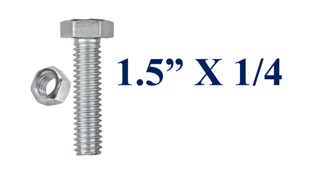 PERNO 1.5X1/4 HEXAGONAL ZINC.