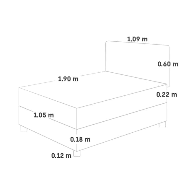 DORMITORIO MAJESTIC 1.5 PZ PARAISO