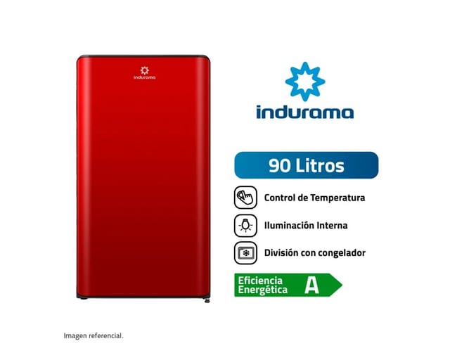 FRIGOBAR INDURAMA RI109R ROJO 90 L
