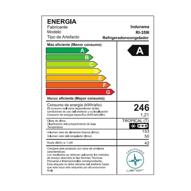 REFRIGERADORA INDURAMA RI359I 203 LT