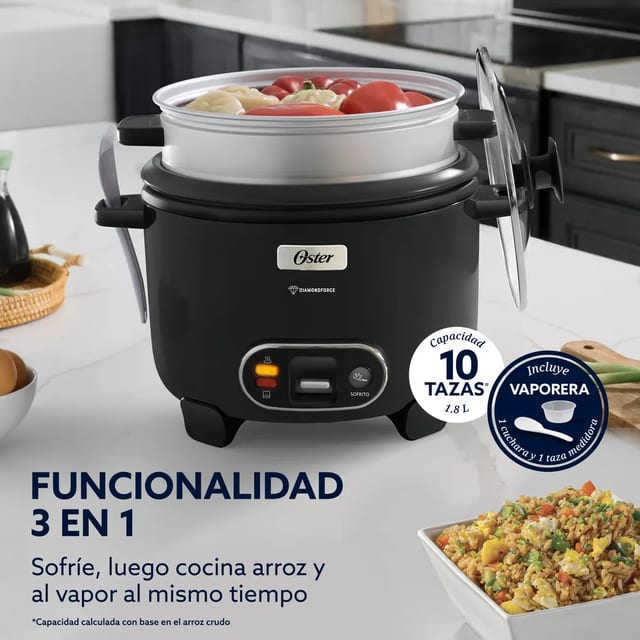 ARROCERA OSTER 1.8 LT 10 TAZAS 700 W NEGRO CKSTRC10DFBLK053