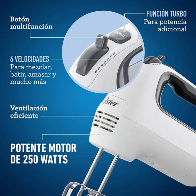 BATIDORA OSTER MANO BLANCO 6 VLC FPSTHM3532053