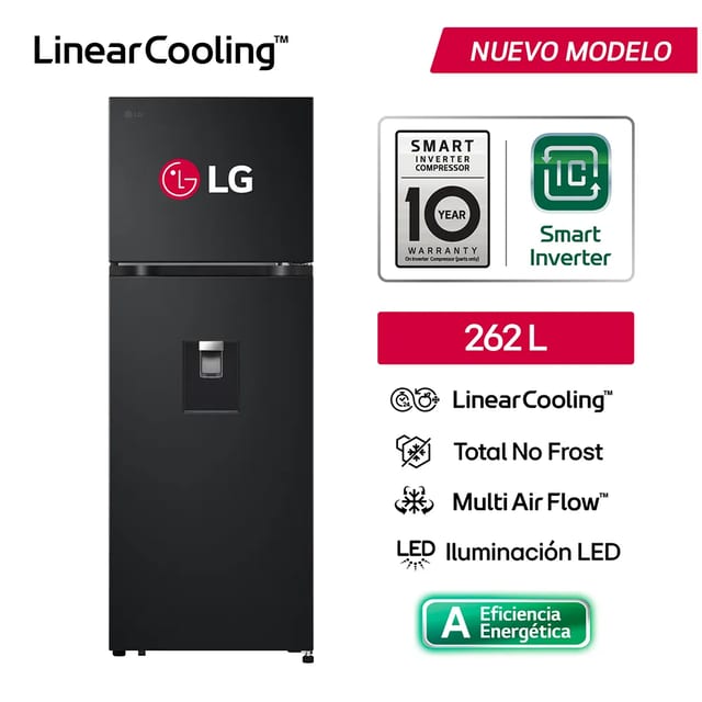 REFRIGERADORA LG 264 LT NEGRO VT26WPM