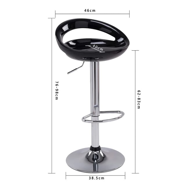 SILLA BAR MEDIA LUNA NEGRO