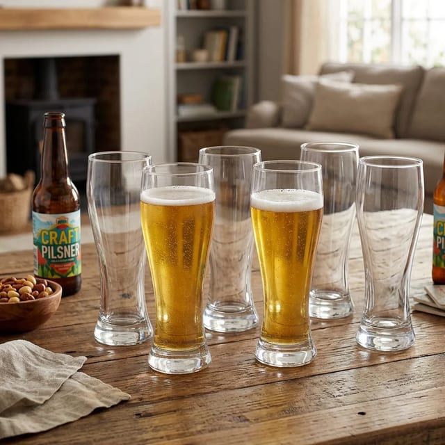 SET VASO CERVECERO 6 PZS 398 ML JHC