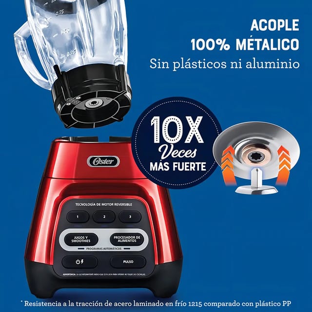 LICUADORA OSTER 1000 W 6 VLC ROJO BLSTPYG1310RBG053