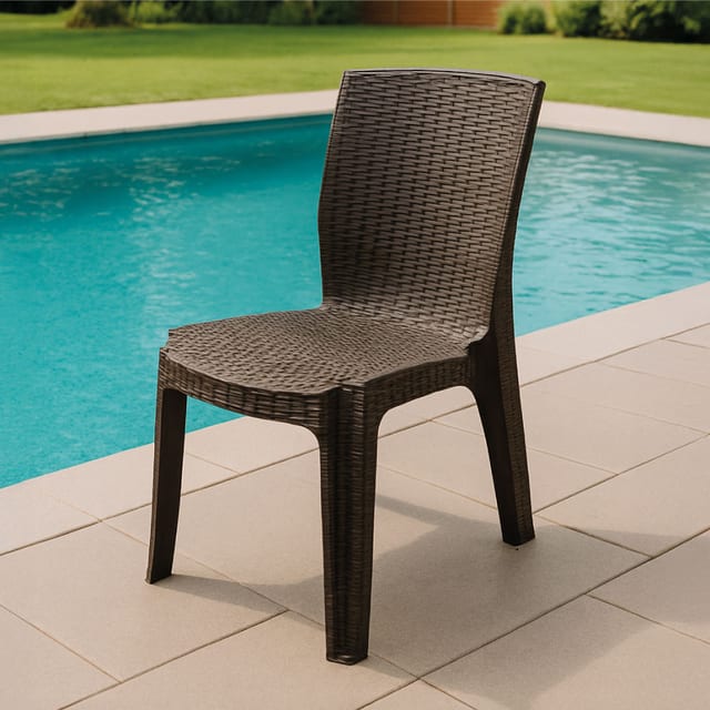 SILLA PLASTICO TERRA RATAN SIN BRAZOS PLASTIHOGAR