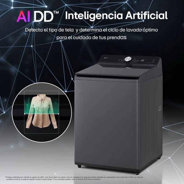 LAVADORA LG 18 KG IA NEGRO WT18PBTX