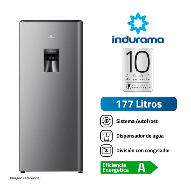 REFRIGERADORA INDURAMA RI289D SILVER 177 LT