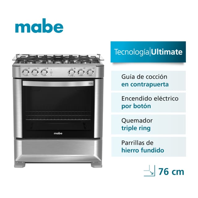 COCINA MABE 5H 76 CM CMP7628FX0