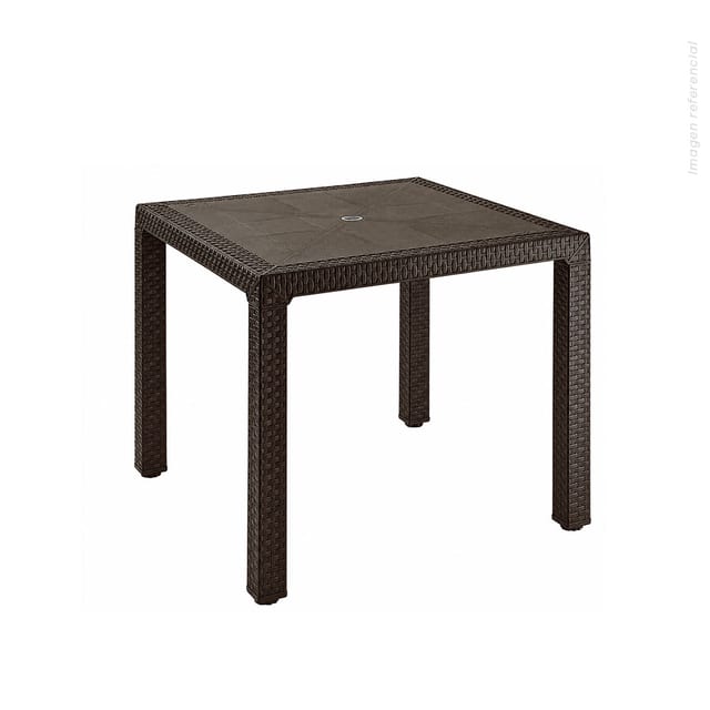 MESA PLASTICO ETERNA WENGUE RIMAX 80X80