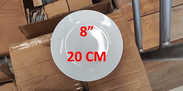 LOZA PLATO TENDIDO 8" 20CM.