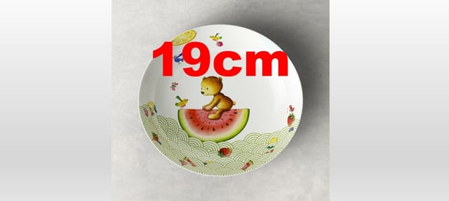 LOZA PLATO REDONDO HONDO NIÑO 19 CM