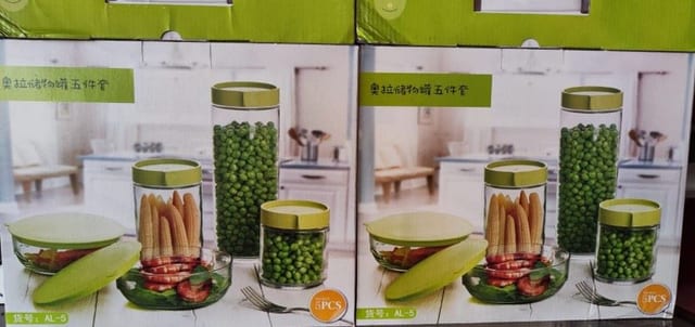 SET FRASCOS MULTIUSOS 5 PZS VERDE