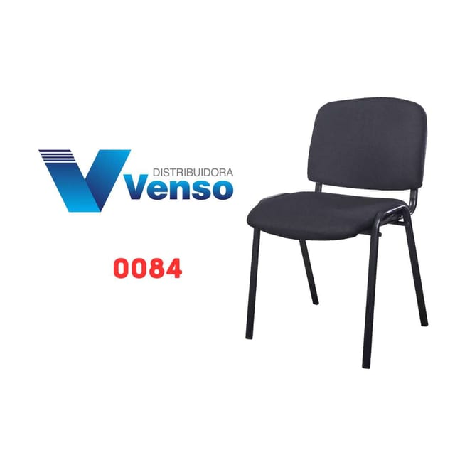 SILLA VISITA NEGRO 0084 ACOLCHADO VENSO