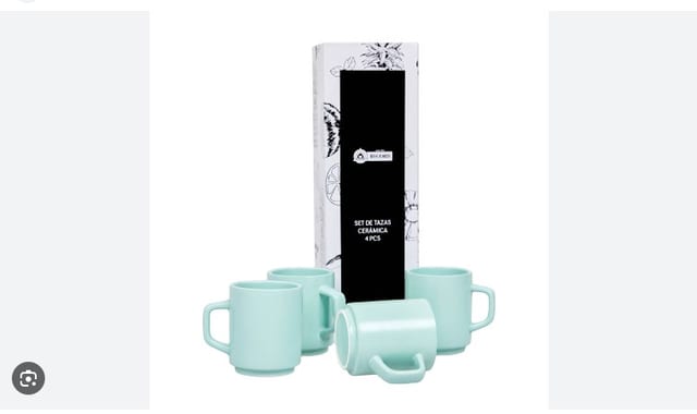 LOZA TAZA RECORD 4 PZS VERDE