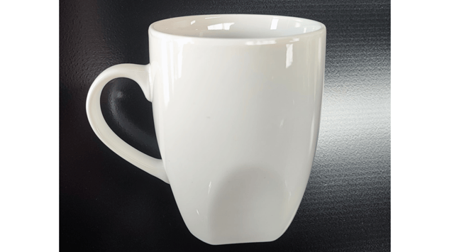LOZA TAZA BLANCO CURVO 105 * 85