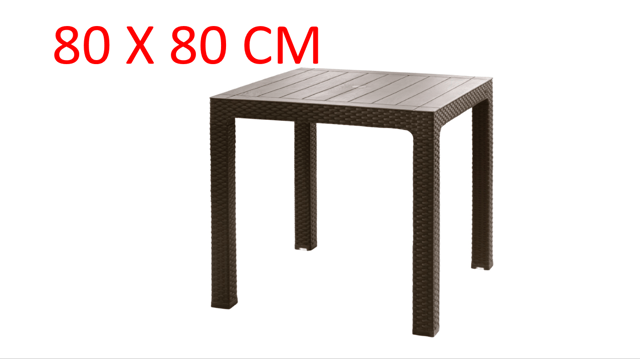 MESA PLASTICO ROBLE 80 X 80 REY