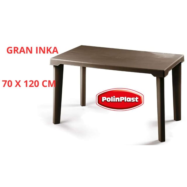 MESA PLASTICO GRAN INKA MARRON 70 X 120 CM POLINPLAST