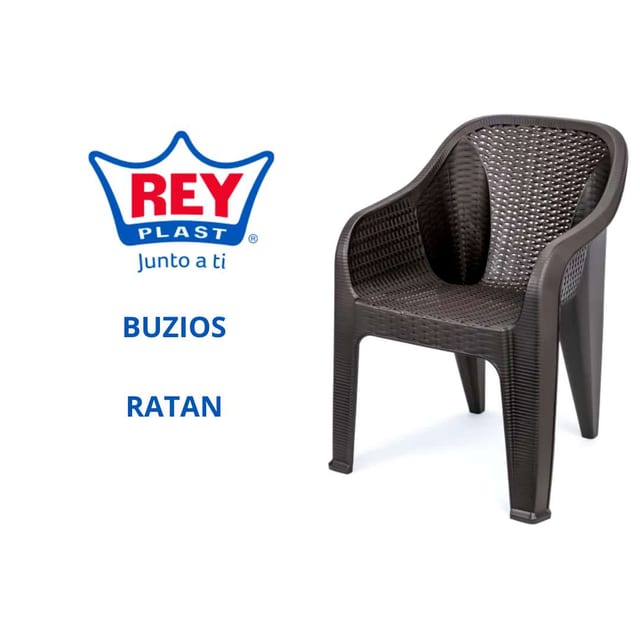 SILLA PLASTICO BUZIOS MARRON MORO REY