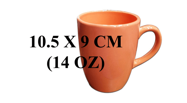 LOZA TAZA COLOR ENTERO 105 * 90 (14 OZ)