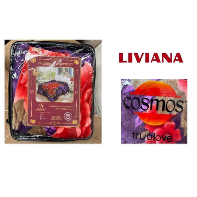 COLCHA TERCIOPELO COSMO LIVIANA BOLSA