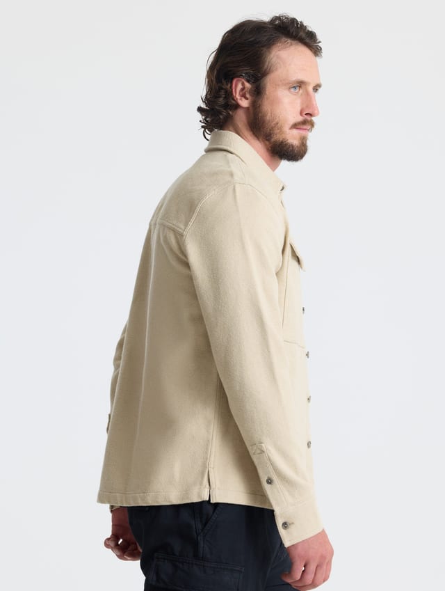 Sobrecamisa de twill grueso hombre