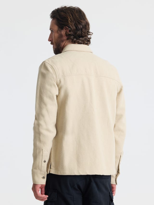 Sobrecamisa de twill grueso hombre