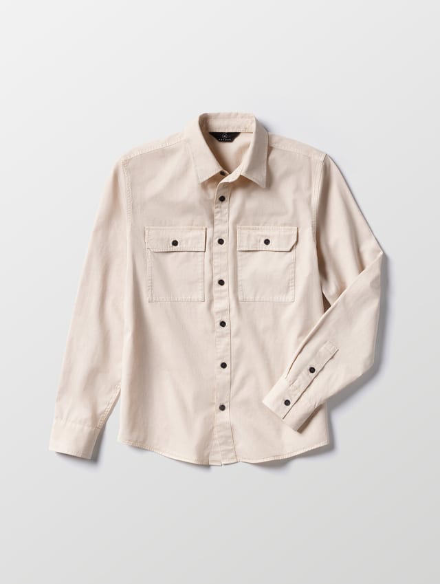 Camisa de trabajo de algodón peinado hombre