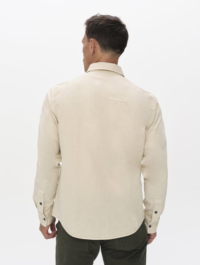 Camisa de trabajo de algodón peinado hombre