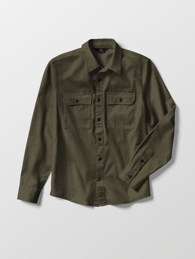Camisa de trabajo de algodón peinado hombre