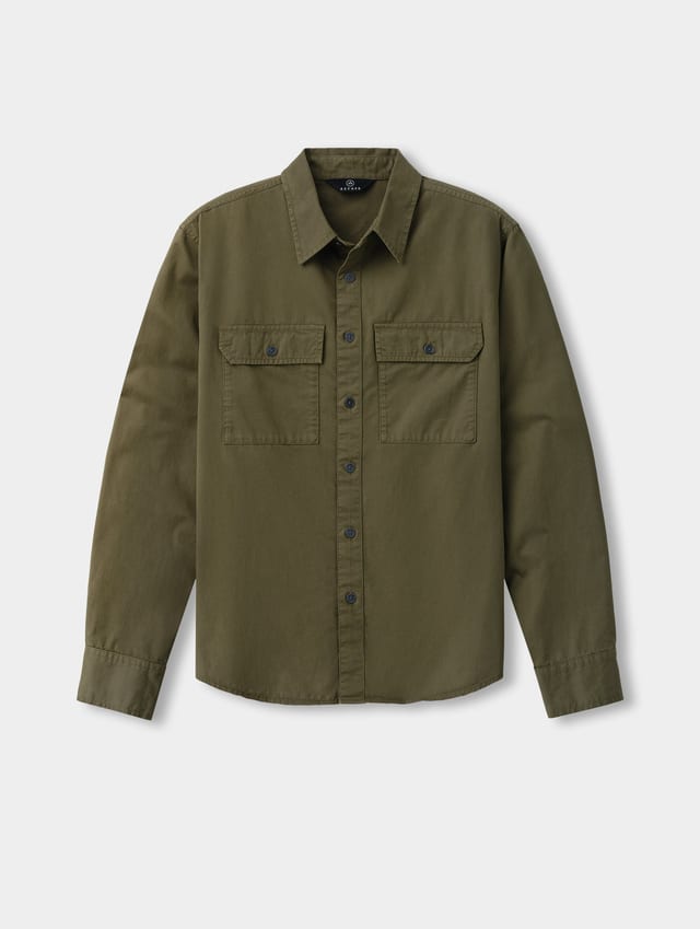 Camisa de trabajo de algodón peinado hombre
