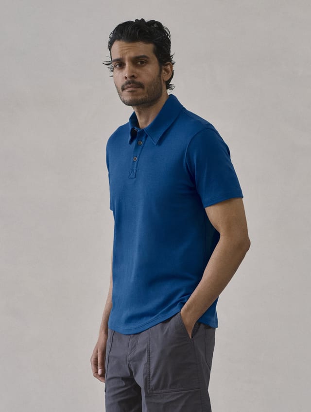 Polo camisero de algodón pima hombre