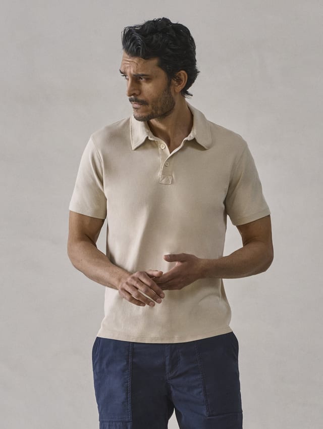 Polo camisero de algodón pima hombre