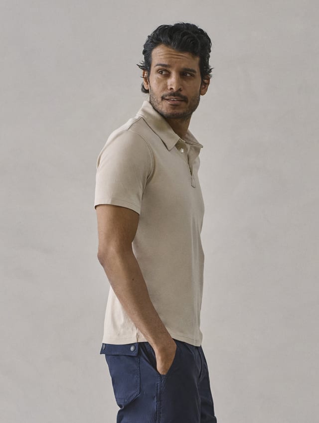 Polo camisero de algodón pima hombre