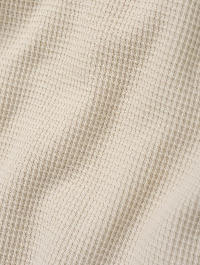 Polo henley de tejido waffle hombre